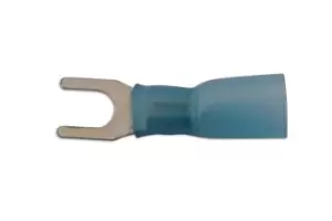 Image of Blue Heatshrink Fork Terminal 4.0mm Pk 25 Connect 30204