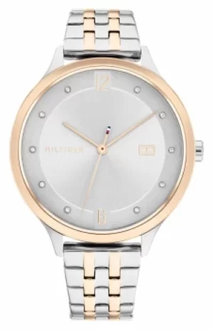 Image of Tommy Hilfiger Grace Two Tone Steel Silver Dial 1782434 Watch