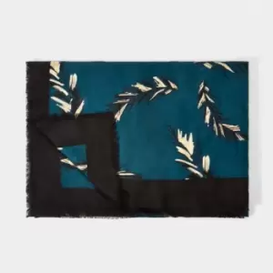 Image of Green Winter Fir Scarf Teal / Gold KLS429