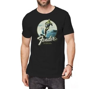 Image of Fender - Surfer Mens Medium T-Shirt - Black