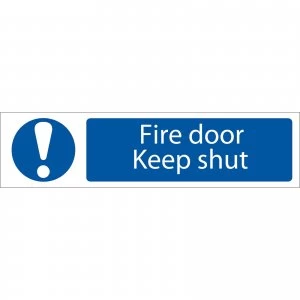 Image of Draper Fire Door Keep Shut Sign 200mm 50mm Standard