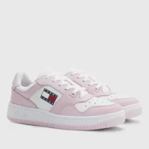 Image of Tommy Jeans Womens Retro Basket Trainers - Misty Pink - UK 6.5