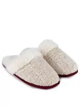 Image of TOTES Knit Mule With Tartan Binding - Multi, Size 5-6, Women