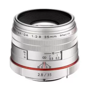 Image of Pentax-DA HD 35mm f2.8 Macro Limited Lens - Silver