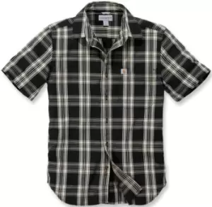 Image of Carhartt Essential Short Sleeve Shirt, black-white, Size S, black-white, Size S