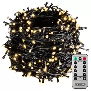 Image of Monzana Chain of Lights 200/400/600 LEDs W/ Remote Control 20/40/60m Timer Function 8 Light Modes Dimmable IP44 Outdoor Indoor