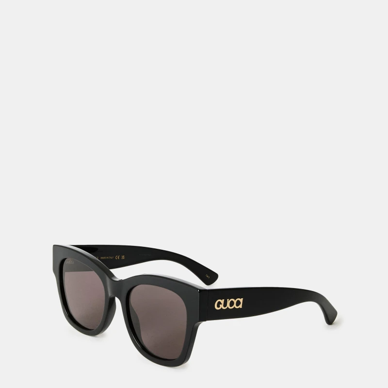 Image of Gucci Butterfly Frame Sunglasses Black/Grey female One Size