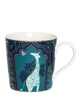 Image of Sara Miller Mug -Giraffe'S Courtyard - Midnight