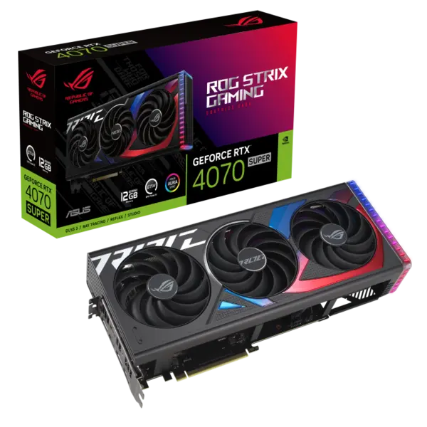 Image of ASUS ROG Strix GeForce RTX 4070 SUPER 12GB GDDR6X DLSS3 Graphics Card - ROG-STRIX-RTX4070S-12G-GAMING