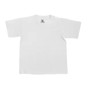 Image of B&C Kids/Childrens Exact 150 Short Sleeved T-Shirt (1-2) (White)