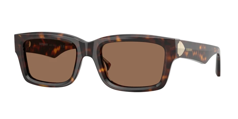 Image of Burberry 0Be4443 Rectangle Sunglasses - Brown Brown WFBHL Unisex