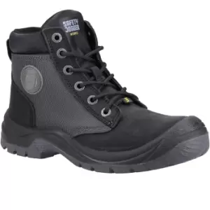 Image of Safety Jogger Mens Dakar Leather Safety Boots (7 UK) (Black/Dark Grey)