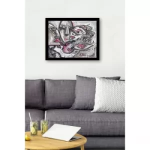 Image of SC0766 Multicolor Decorative Framed MDF Painting