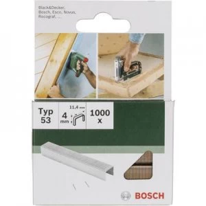 Image of Staple type 53 1000 pcs Bosch Accessories 2609255857 Clip type 53 Dimensions (L x W) 4mm x 11.4 mm