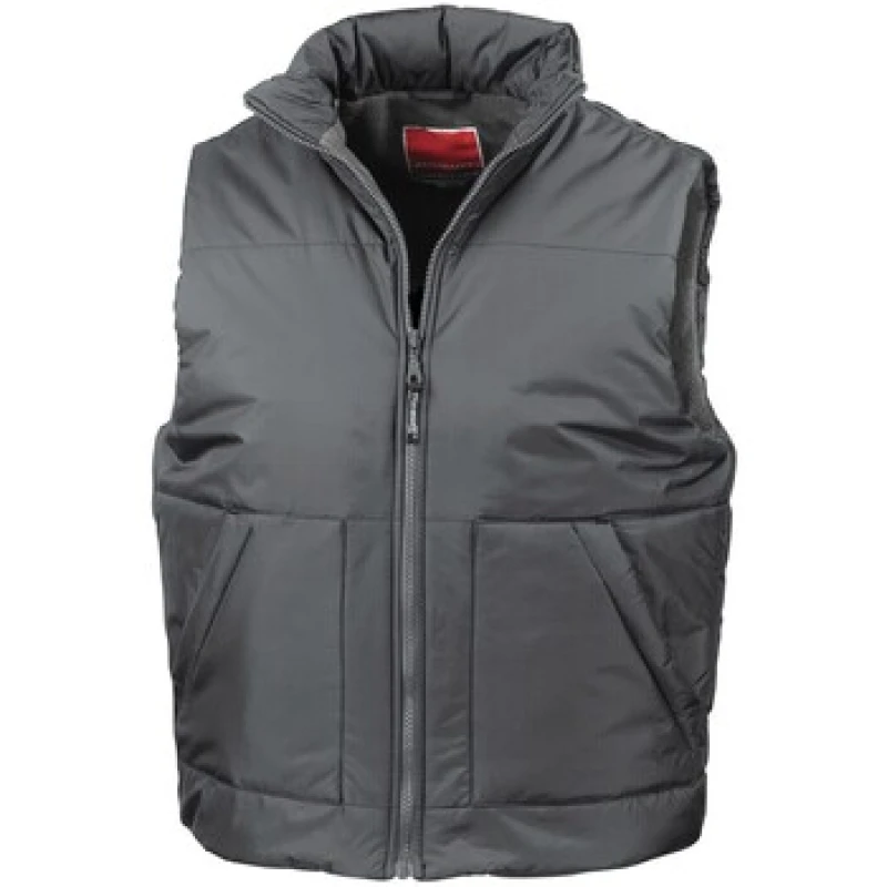 Image of Result Result Men Fleece Lined Gilet in Dark Grey Size: Medium Dark Grey M Male 5063527385956