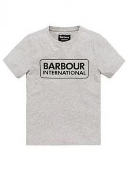 Image of Barbour International Boys Essential Logo T-Shirt - Grey