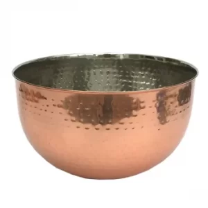 Image of Large Hammered Copper Coloured Bowl