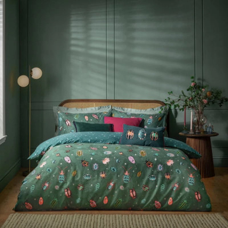 Image of Furn Furn Beetalis Insect Duvet Set Size: Double Multi Double Unisex 5025532810212