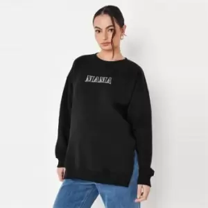 Image of Missguided Recycled Mama Sweat - Black
