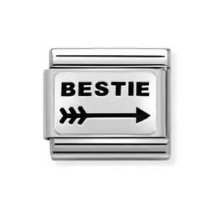 Image of Nomination Classic Silver Bestie Right Arrow Charm