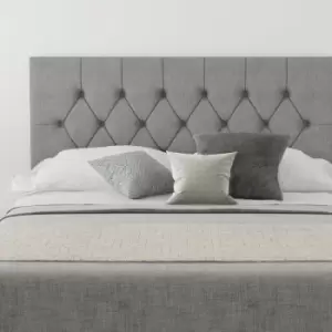Image of Olivier Upholstered Headboard, Eire Linen, Grey - Headboard 60cm Size Single (90x190)