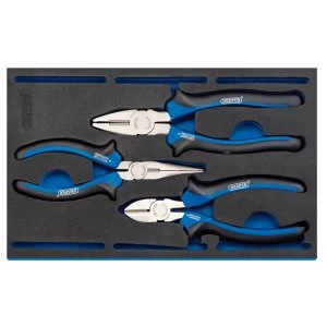 Image of Draper Plier Set In 1/4 Drawer EVA Insert Tray (3 Piece)