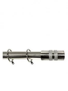 Image of Diamante Stripe Finial Extendable Curtain Pole