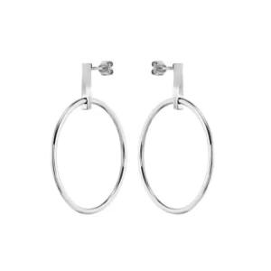 Image of Ladies Boss Stainless Steel Signature Earrings