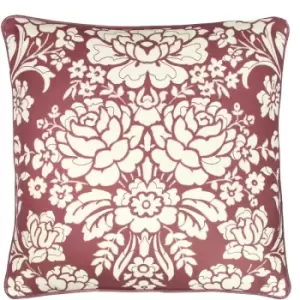 Image of Paoletti - Melrose Floral Cushion Mulberry - Mulberry