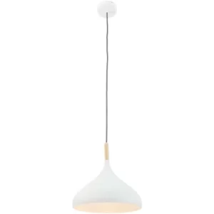 Image of Sienna Bjorr Dome Pendant Ceiling Lights White Matt, Wood Clear