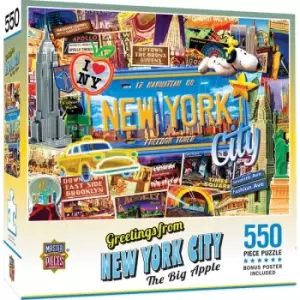 Image of Masterpieces Puzzle Greetings from New York Puzzle 550 piece jigsaw puzzle