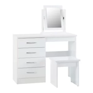 Image of Nevada White Dressing Table Set White
