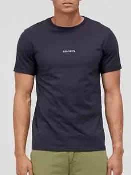 Image of Les Deux Lens Logo T-Shirt - Navy