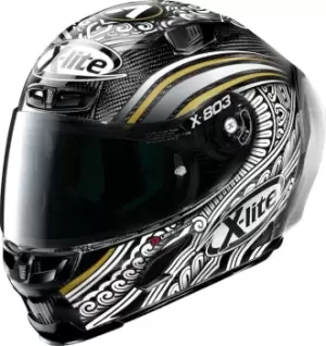 Image of X-Lite X-803 RS Ultra Carbon Replica A.Canet Test Helmet, black-white Size M black-white, Size M