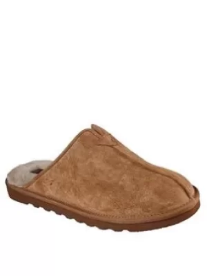 Image of Skechers Renten Open Back Slipper, Tan, Size 9, Men