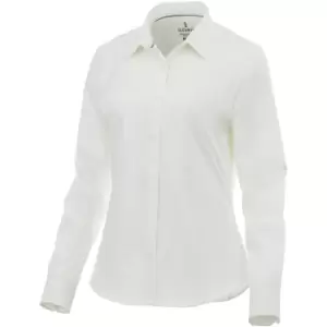 Image of Elevate Womens/Ladies Hamell Long Sleeve Shirt (M) (White)