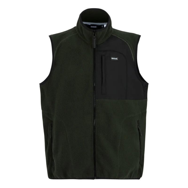 Image of Regatta Regatta Men Frankie Borg Full-Zip Gilet Bodywarmer in Green Size: 3X-Large Green XXXL Male 5063516104926