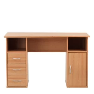Image of Alphason Maryland Wooden Office Desk - Beech