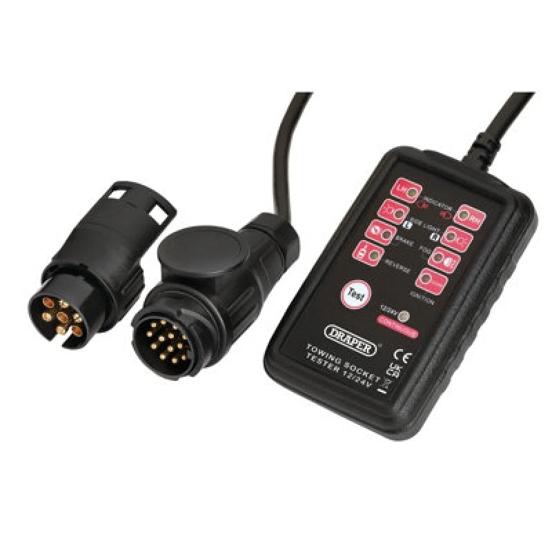 Image of Draper 13 and 7 Pin Towbar Socket Tester TST13H