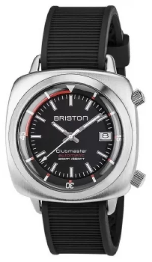Image of Briston Unisex Clubmaster Diver Brushed Steel Auto BlackMen' Watch