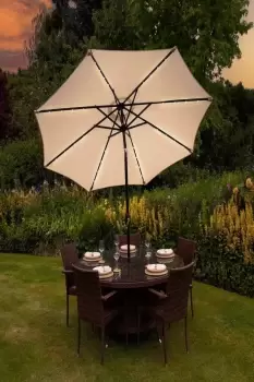 Image of Cream 2.7m LED Tilt Parasol