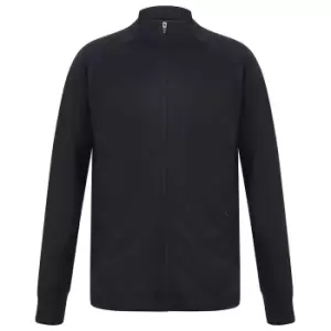 Image of Finden & Hales Mens Knitted Tracksuit Top (L) (Navy/Navy)