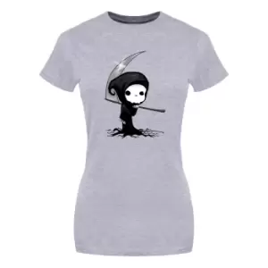 Image of Grindstore Womens/Ladies Mini Reaper T-Shirt (S) (Grey)