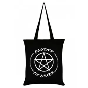 Image of Grindstore Fluent In Hexes Tote Bag (One Size) (Black/White)