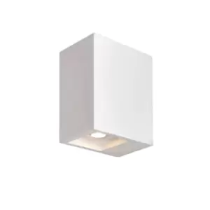 Image of Wall Light White Plaster 2 x 3.4W LED Bulb Included Living Room e10810