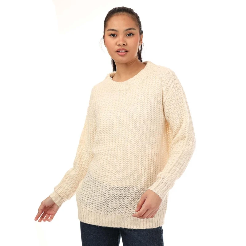 Image of Vero Moda Thunder Longline Jumper - Beige Beige 8