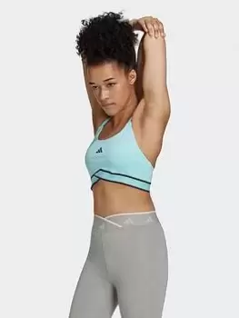 Image of adidas Powerimpact Training Medium-support Techfit Bra, Blue, Size S, Women