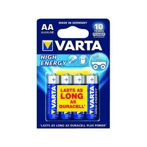 Image of Varta AA High Energy Battery Alkaline Pack of 4 4906620414