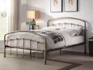 Image of Flintshire Mostyn 4ft6 Double Antique Bronze Metal Bed Frame