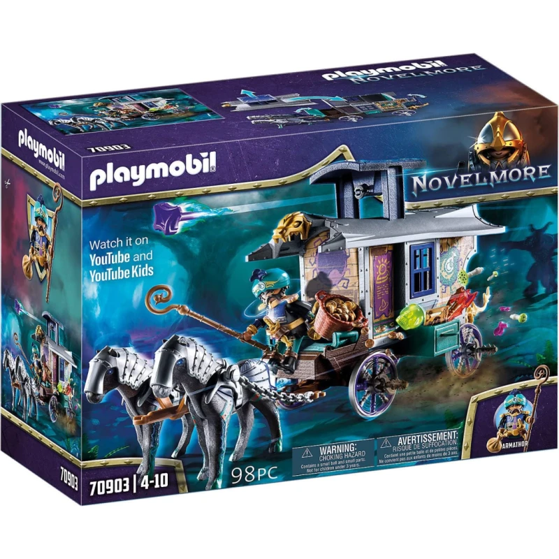Image of Playmobil 70903 Novelmore Violet Vale Merchant Carriage with 98pcs